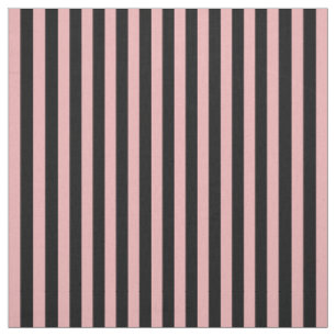 Light Pink & Black Vertical Striped  Fabric