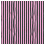 Light Pink &amp; Black Wonky Stripes Fabric