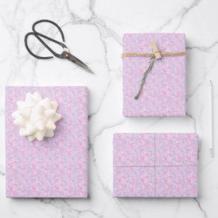 Light Pink & Blue Abstract  Wrapping Paper Sheets