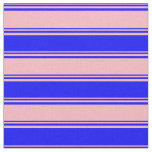 [ Thumbnail: Light Pink & Blue Colored Lines Pattern Fabric ]