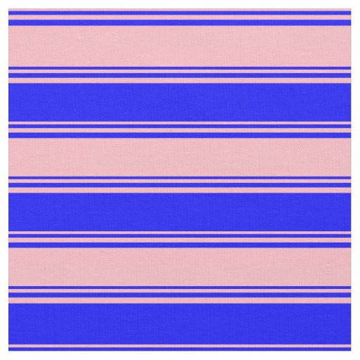 Light Pink & Blue Colored Lines Pattern Fabric