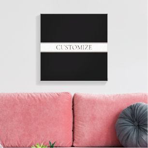 Light Pink Blush Stripe & Elegant Editable Text Canvas Print