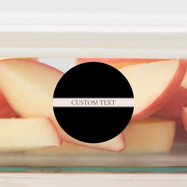 Light Pink Blush Stripe & Elegant Editable Text Labels (Affixed)