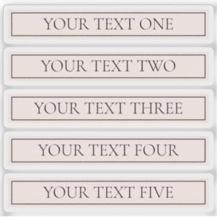 Light Pink Blush Stripe & Elegant Editable Text Sticker