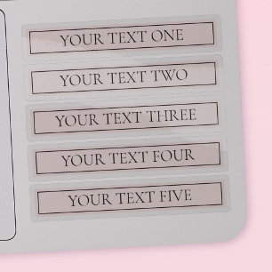 Light Pink Blush Stripe & Elegant Editable Text Sticker