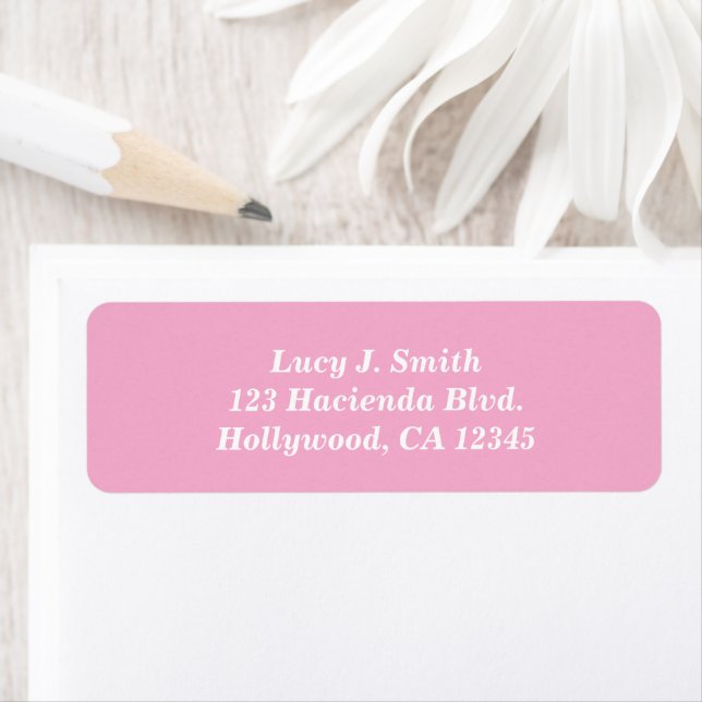 Light Pink Bold Script Modern Minimalist Label (Insitu)