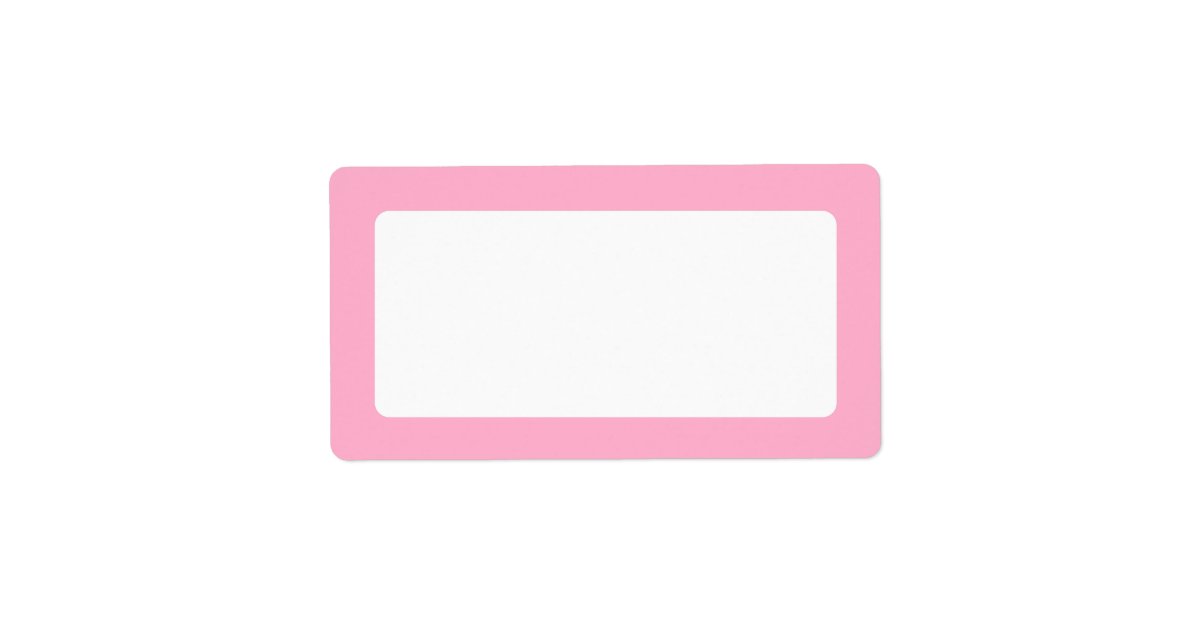 Light pink border blank label | Zazzle