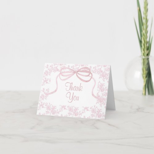 Light Pink Bow and Toile Baby Shower
