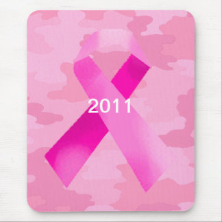 Light Pink Camouflage Pink Ribbon Date Mouse Pad