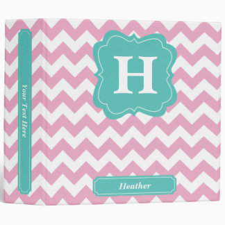 Light Pink Chevron Binder