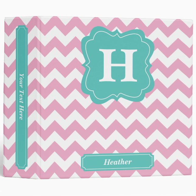 Light Pink Chevron Binder (Front/Spine)