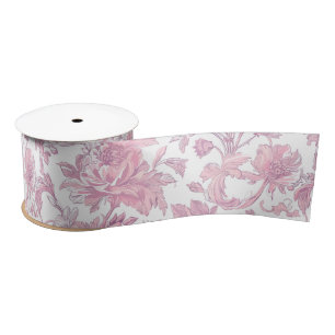 Light Pink Chinoiserie Decoupage Satin Ribbon