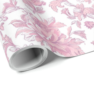 Light Pink Chinoiserie Decoupage Wrapping Paper