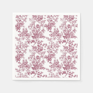 Light Pink Chinoiserie Vine Toile Garden Party Pap Napkins