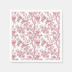 Light Pink Chinoiserie Vine Toile Garden Party Pap Napkins