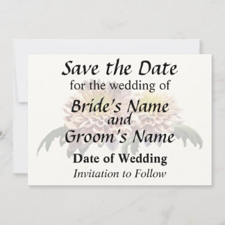 Light Pink Chrysanthemums Save The Date