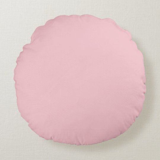 Light Pink Color Round Pillow