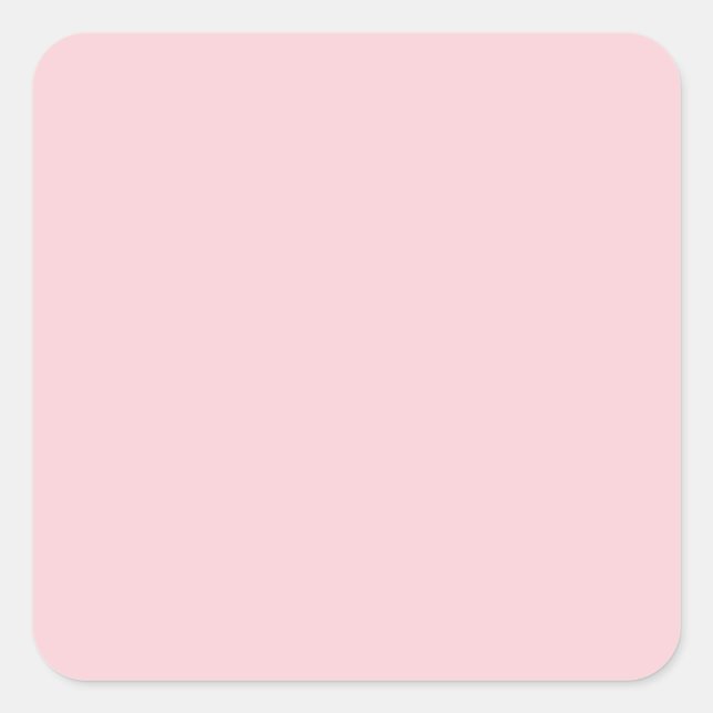 Light Pink Color Square Sticker (Front)