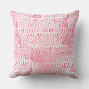 Light Pink Contemporary Lace Pattern Throw Pillow