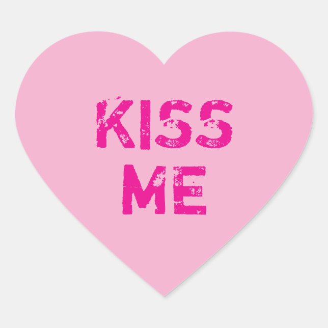 Light Pink Conversation Heart Sticker (Front)