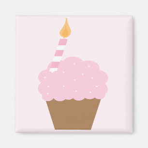 Light Pink Cupcake Magnet