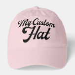 LIGHT PINK Custom Baseball Cap Blank (Dad Cap)<br><div class="desc">LIGHT PINK Custom Baseball Cap blank template. Classic dad cap - curved peak, 6 panel, low profile, 100% cotton.</div>
