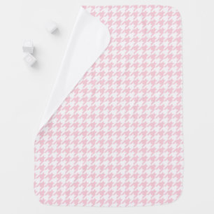Light Pink Cute Houndstooth Pattern Receiving Blanket