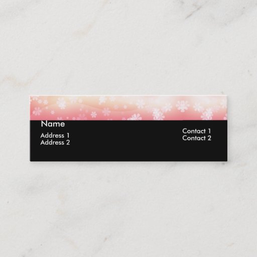 Customizable Light Pink Daisy Flower Topper Profile Cards Business Card Template
