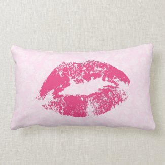 Light Pink Damask And Pink Lips