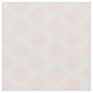Light Pink Damask on Ivory Fabric