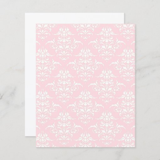 Light pink damask pattern scrapbook Zazzle