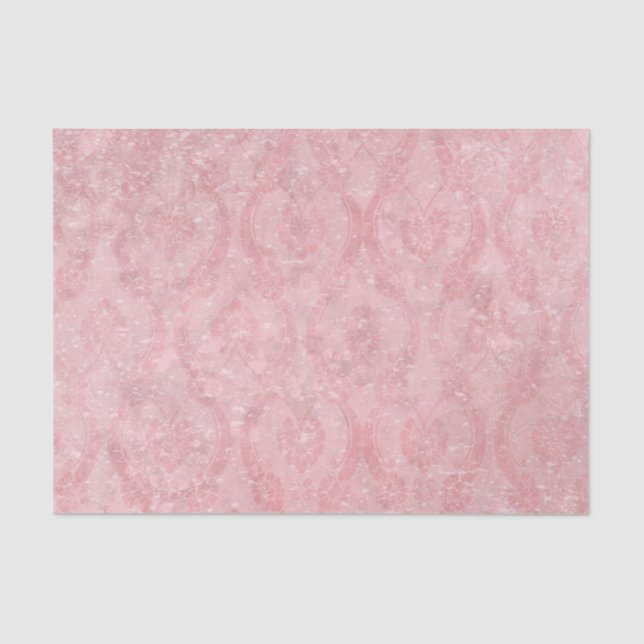 Light Pink Damask Tissue Paper (Front)