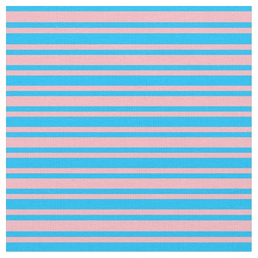 Light Pink & Deep Sky Blue Lines/Stripes Pattern Fabric