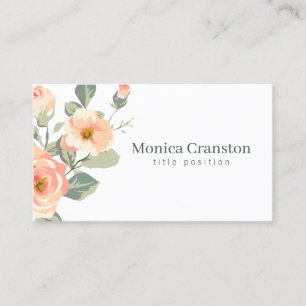 Light Pink Delicate Flowers Business Card