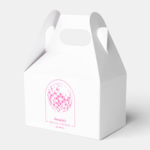 Light Pink Disco Boogie Bridal Shower Favor Boxes