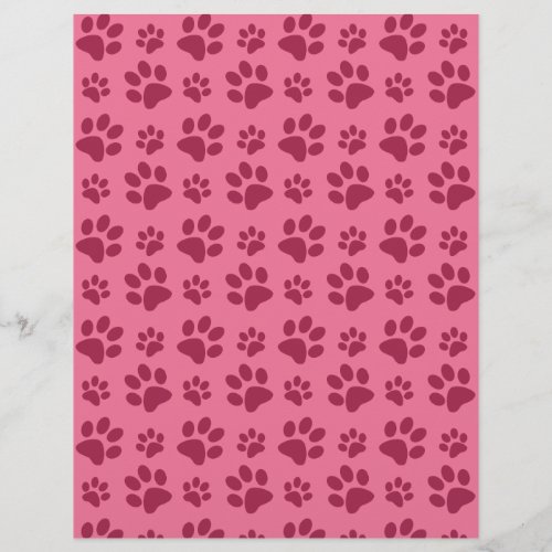 Light pink dog paw print pattern flyer