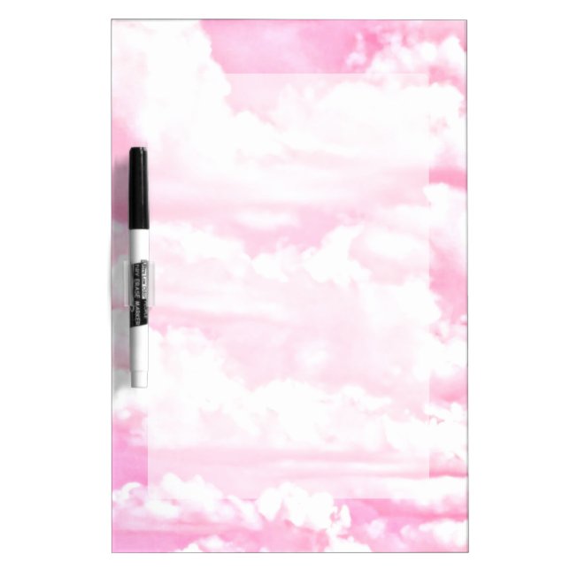 Light Pink Elegant Clouds Decor Dry Erase Board (Front)
