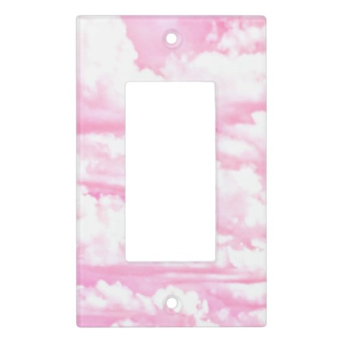 Light Pink Elegant Clouds Decor Light Switch Cover