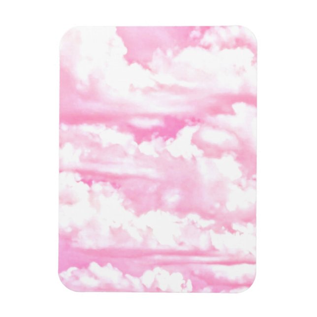 Light Pink Elegant Clouds Decor Magnet (Vertical)