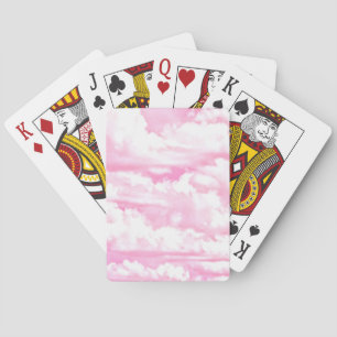 Light Pink Elegant Clouds Decor Poker Cards