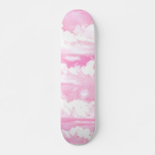 Light Pink Elegant Clouds Decor Skateboard Deck