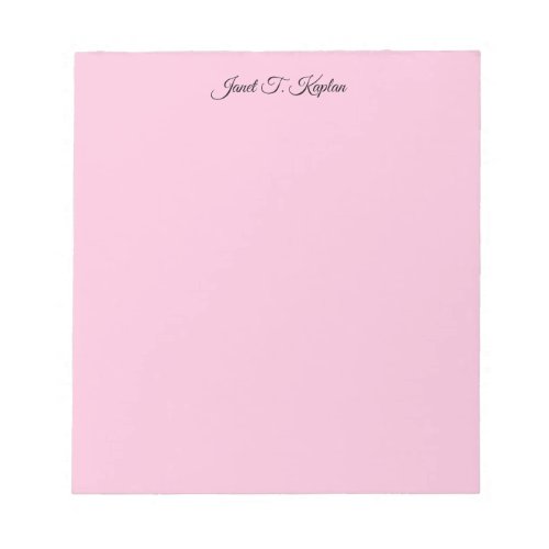 Light Pink Feminine Elegant Plain Professional Notepad