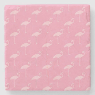Light Pink Flamingo Tropical Flamingos Stone Coaster