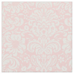 Light Pink Floral Damask Fabric