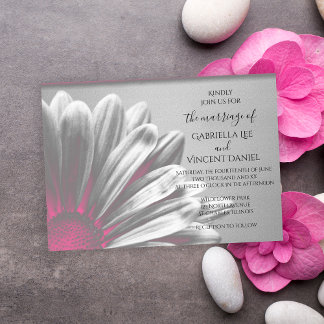 Light Pink Floral Highlights Wedding Invitation