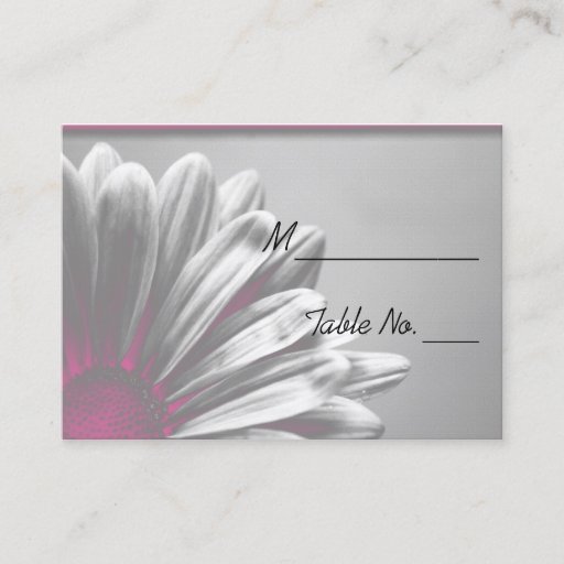 Customizable Light Pink Floral Highlights Wedding Place Card Business Card