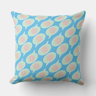Light Pink Flower in Elliptical Shapes Throw Pillow