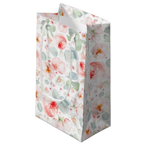 Light Pink Flowers Elegant Botanical Cute Small Gift Bag