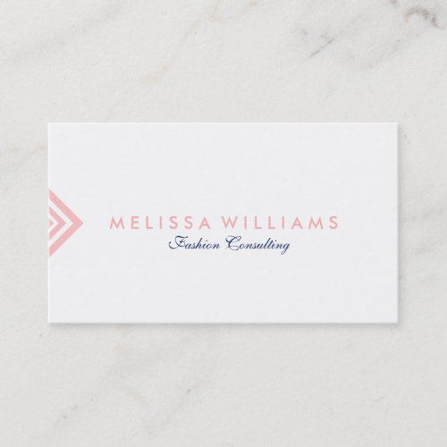 Light Pink Geometric Design Element Business Card