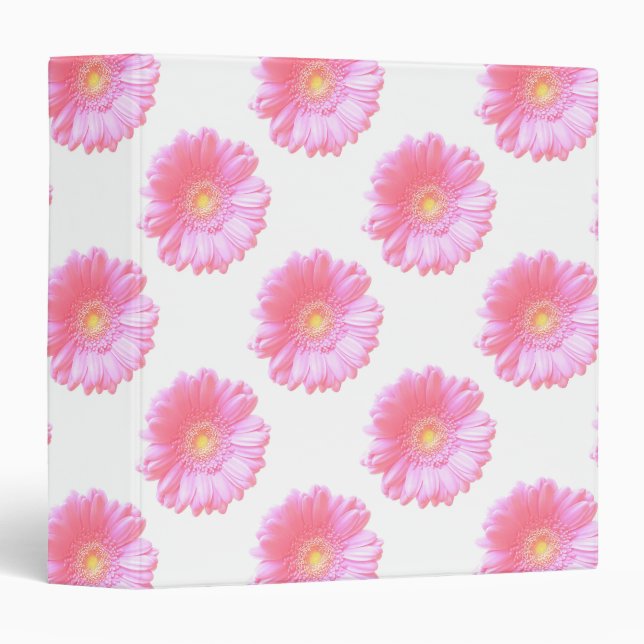 Light pink gerbera daisy binder (Front/Spine)